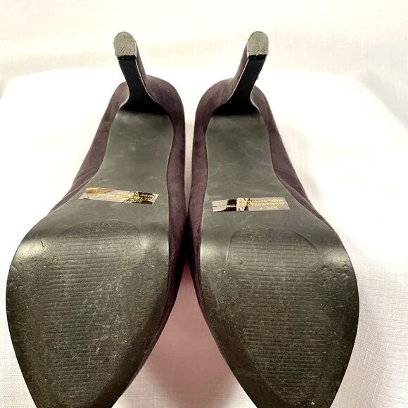 BLACK SUEDE CHARLOTTE RUSSE® PEEP TOE SIZE 8 - Picture 6 of 6